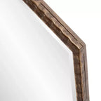 Specchio da parete e d'accento ottagonale Bastian 28"x28" Howard Elliott: Oro antico, cornice in ferro, pronto per essere appeso