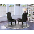 HomeStock Artisanal Attic Set di 2 sedie Parson in pelle