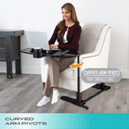 Stander Wonder Tray, Vassoio TV Girevole Regolabile e Scrivania per Laptop con Portabicchieri e Supporti per Laptop, XL, Nero