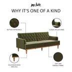 Futon Vintage Mr. Kate Stella con molle a spirale