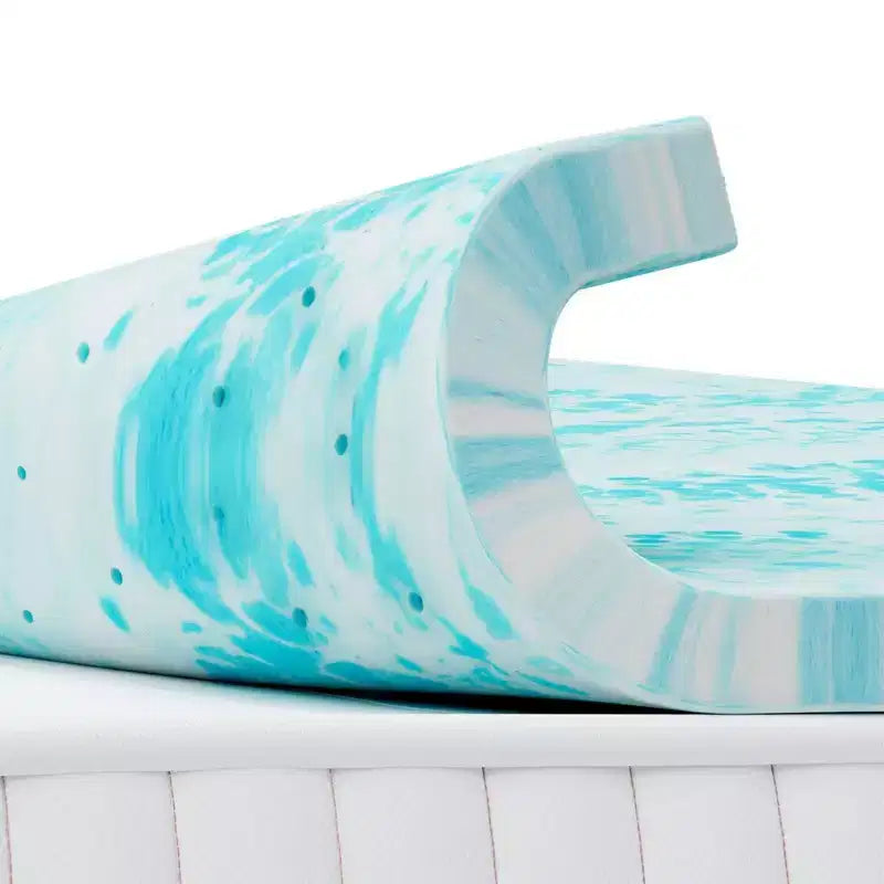 Materasso in memory foam blu morbido da 7,6 cm, per un comfort eccezionale, soluzione per un sonno di qualità superiore