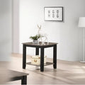 Simple Modern Look Wooden 1pc End Table Living Room Sofa Side Table Solid Rubberwood