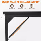 Scrivania da gioco per computer da 160 cm con contenitore, tavolo PC moderno e semplice per casa, ufficio, giovani, studenti e adulti