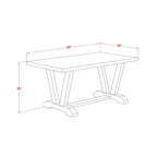 Tavolo da pranzo HomeStock V-Style 36X60 pollici