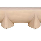 Tavolino da Caffè in Legno di Mango Marrone, Doppia Base, 122 cm