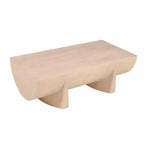 Tavolino da Caffè in Legno di Mango Marrone, Doppia Base, 122 cm
