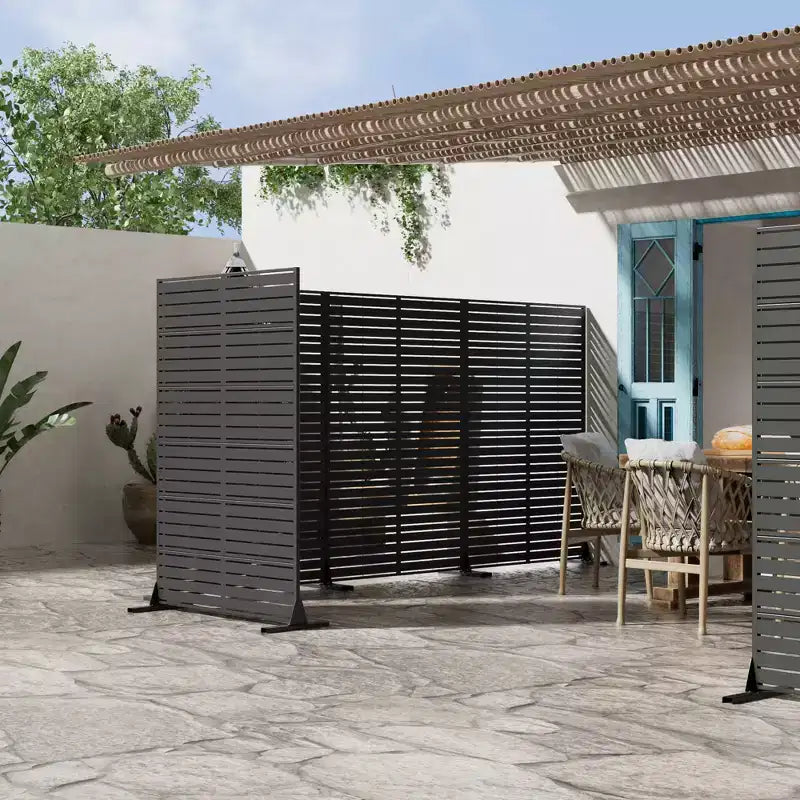 Schermo per la privacy da esterno Dovelina da 72 H, recinzione decorativa da giardino (set da 2)
