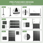 Schermo per la privacy da esterno Dovelina da 72 H, recinzione decorativa da giardino (set da 2)