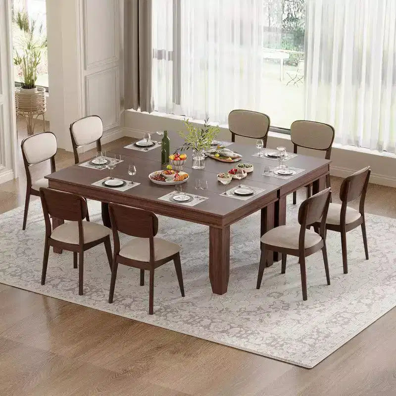 Tavolo da Pranzo da Fattoria per 8 Persone, Tavoli da Cucina in Legno da 71 Pollici, Robusta Struttura in Legno