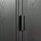 Credenza/Buffet nera a 4 ante con ripiani regolabili