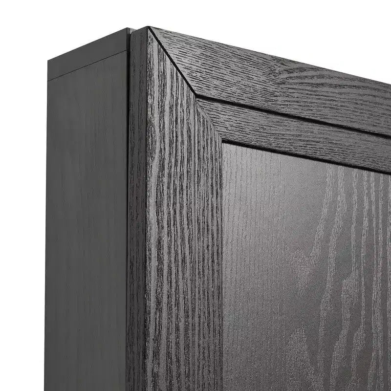 Credenza/Buffet nera a 4 ante con ripiani regolabili
