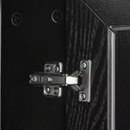 Credenza/Buffet nera a 4 ante con ripiani regolabili
