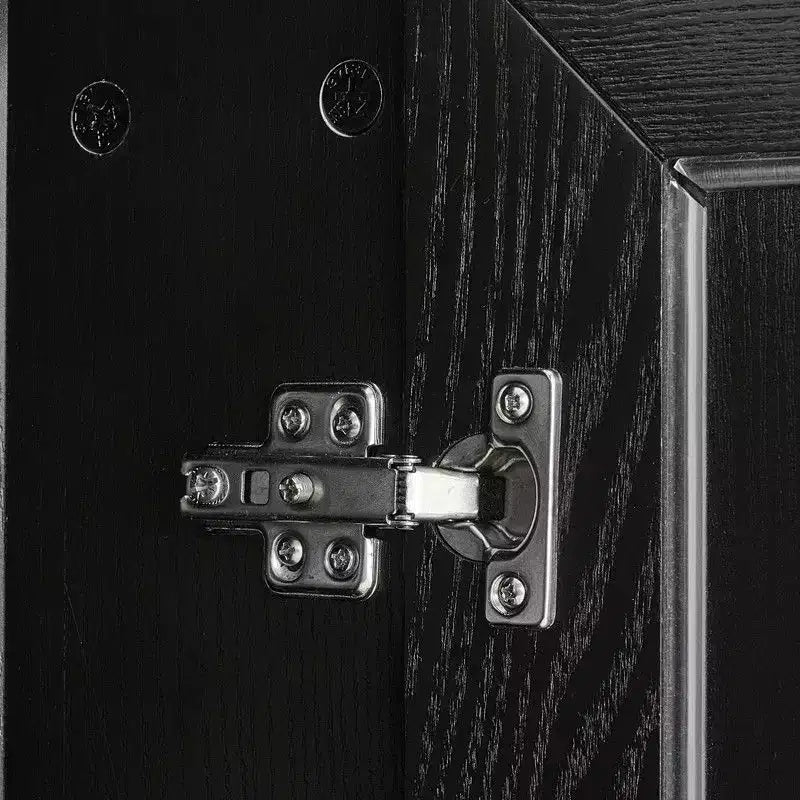 Credenza/Buffet nera a 4 ante con ripiani regolabili