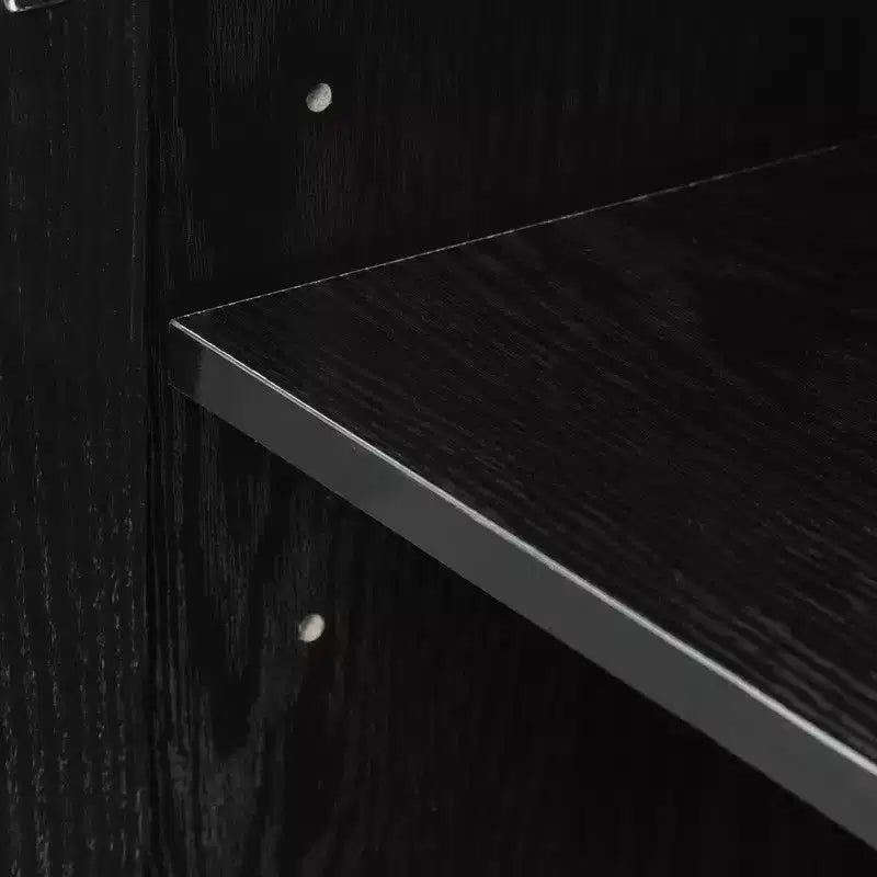 Credenza/Buffet nera a 4 ante con ripiani regolabili