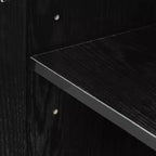 Credenza/Buffet nera a 4 ante con ripiani regolabili