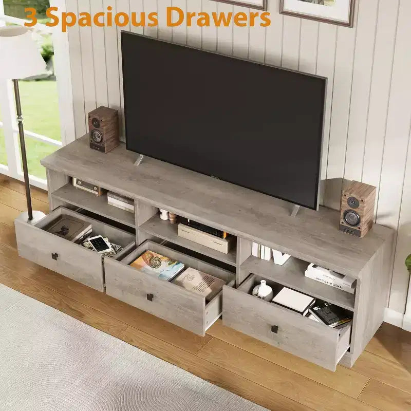 Mobile TV – Beige / Nero / Grigio / Bianco | Stile Mid-Century | Adatto fino a 75"