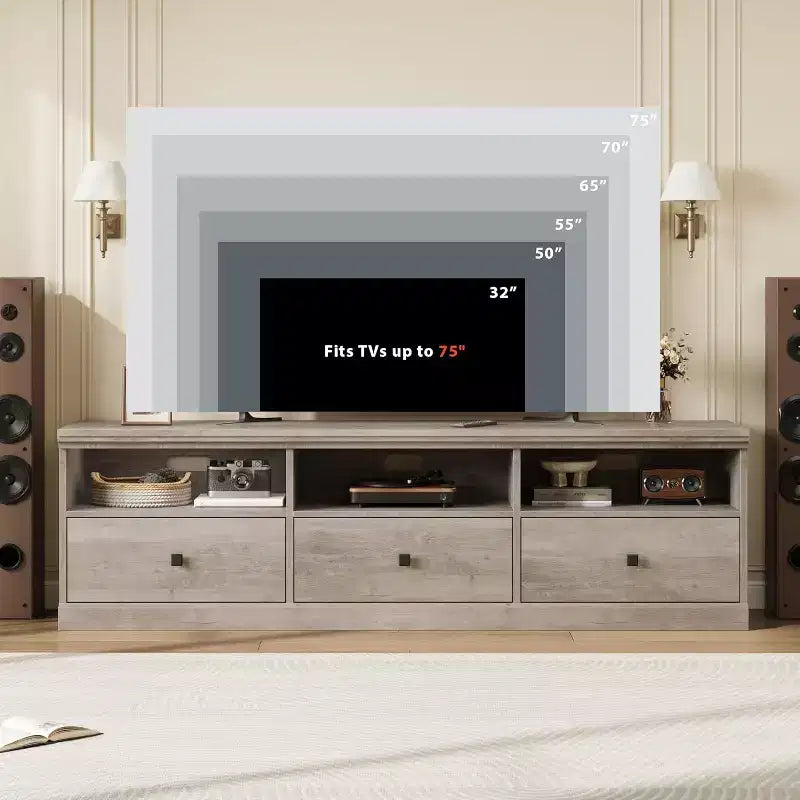 Mobile TV – Beige / Nero / Grigio / Bianco | Stile Mid-Century | Adatto fino a 75"