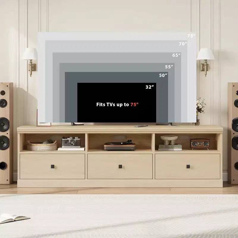 Mobile TV – Beige / Nero / Grigio / Bianco | Stile Mid-Century | Adatto fino a 75"