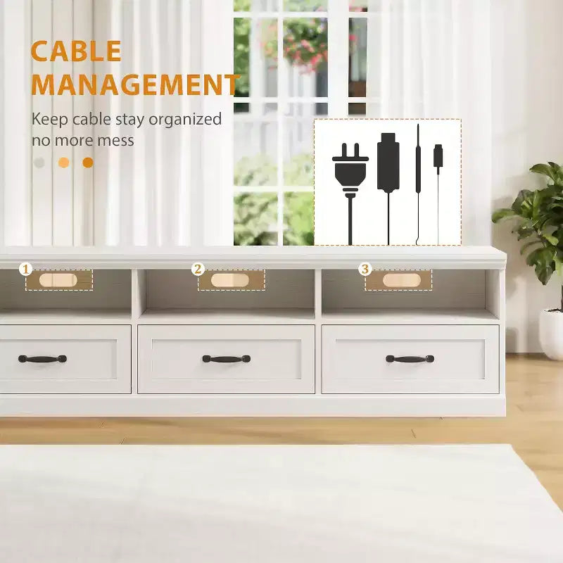Mobile TV – Beige / Nero / Grigio / Bianco | Stile Mid-Century | Adatto fino a 75"