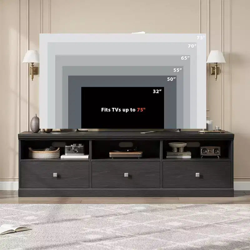 Mobile TV – Beige / Nero / Grigio / Bianco | Stile Mid-Century | Adatto fino a 75"