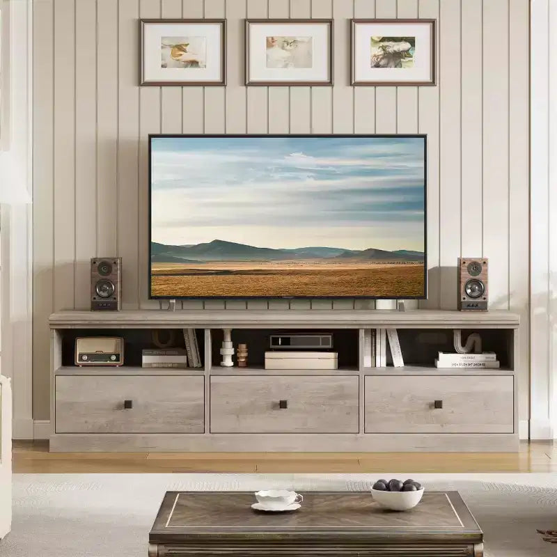 Mobile TV – Beige / Nero / Grigio / Bianco | Stile Mid-Century | Adatto fino a 75"