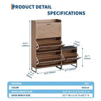 Panchina scarpiera, panca da ingresso in legno con 4 cassetti a ribalta e seduta imbottita, mobile portascarpe a scomparsa per corridoio e soggiorno