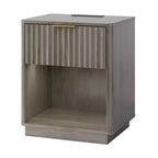 Comodini Karl Home con 1 cassetto in MDF (pannello di fibra a media densità) grigio, larghi 18,9 pollici