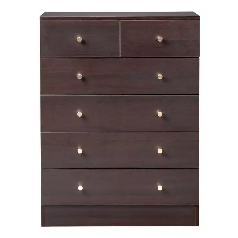 Cassettiera Karl Home a 6 cassetti in truciolato marrone, larghezza 66 cm