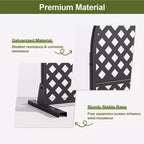 Divisorio ad arco diamantato, 3 pannelli | Marrone / Nero | Acciaio zincato