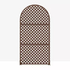 Divisorio ad arco diamantato, 3 pannelli | Marrone / Nero | Acciaio zincato