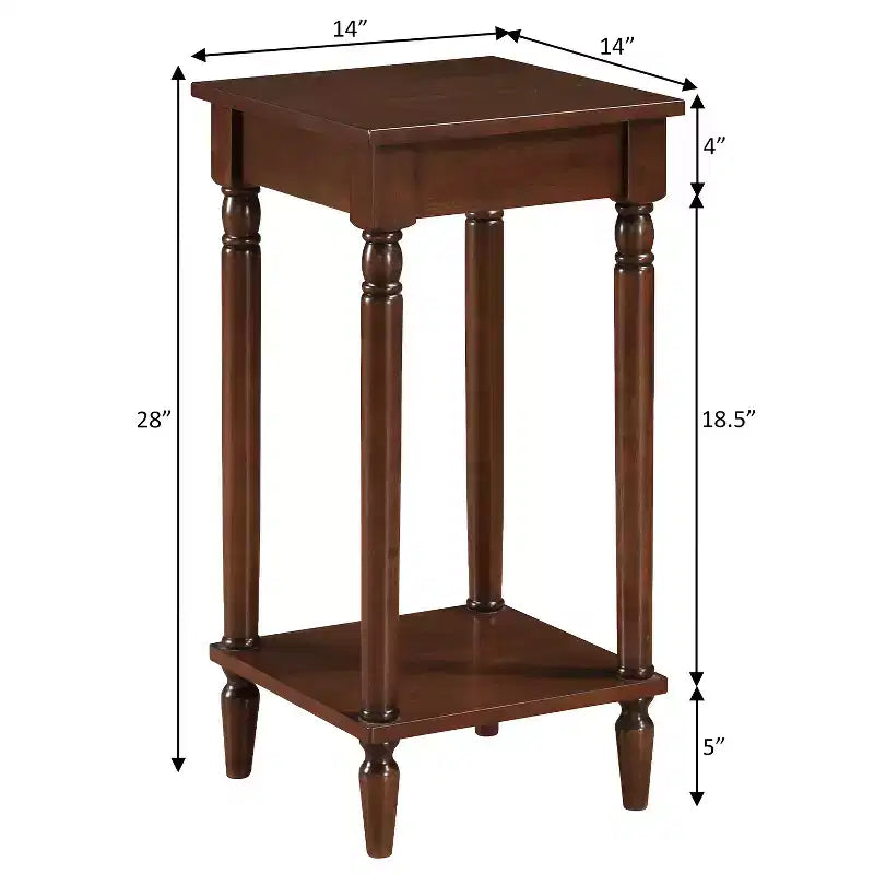 HomeStock Tavolino da Salotto Rettangolare in Legno Marrone, Altezza 28 pollici - 1 pezzo