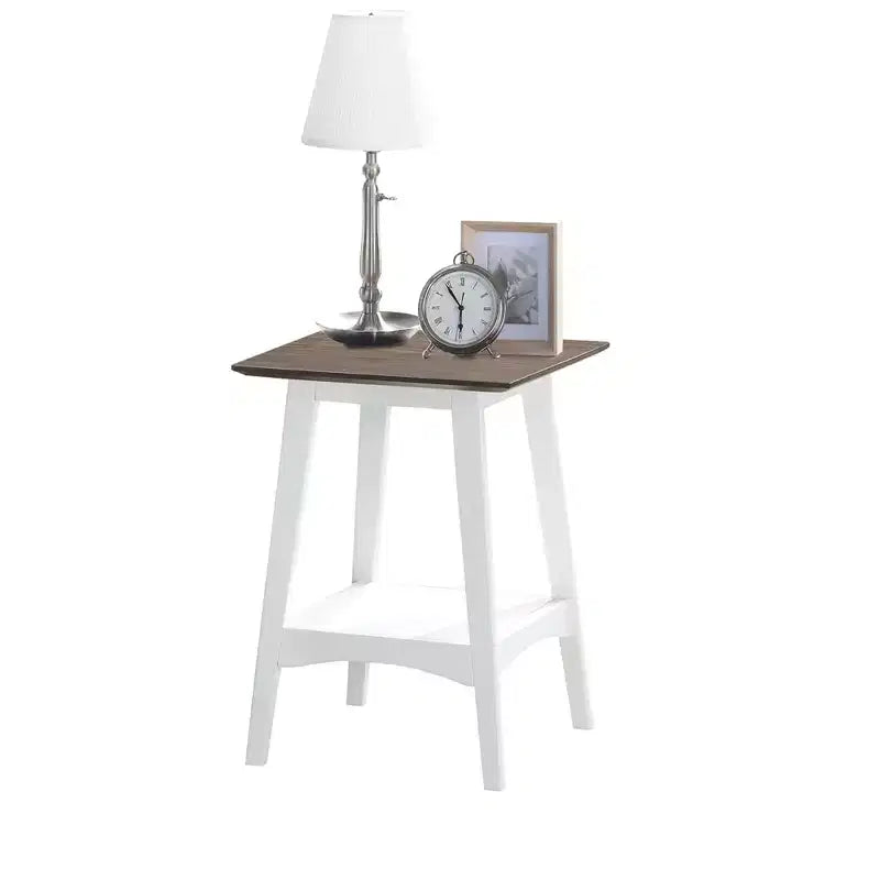 HomeStock Tavolino da Salotto Rettangolare in Legno, Colore Bianco, Altezza 61 cm, 1 Pezzo