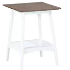HomeStock Tavolino da Salotto Rettangolare in Legno, Colore Bianco, Altezza 61 cm, 1 Pezzo