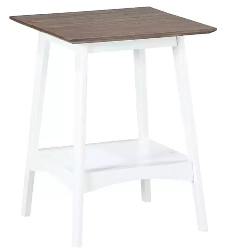 HomeStock Tavolino da Salotto Rettangolare in Legno, Colore Bianco, Altezza 61 cm, 1 Pezzo