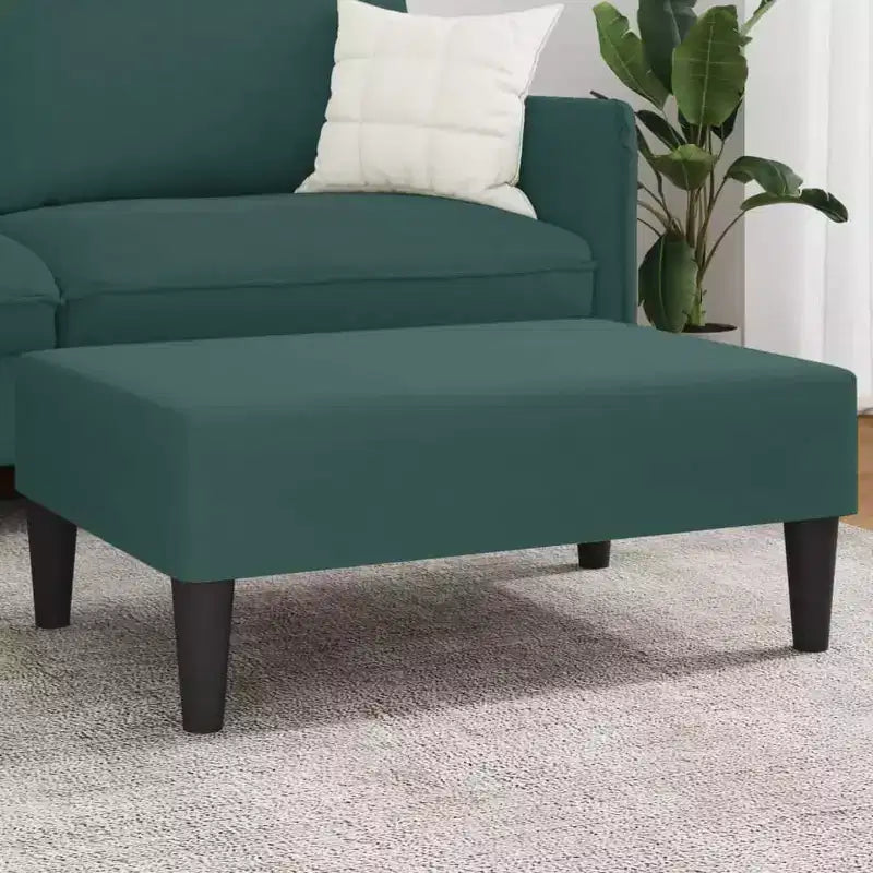CLIHOME Ottomana Moderna Poggiapiedi, Sgabello Pouf Rivestito in Velluto per Poggiapiedi, Seduta Compatta d'Accento per Soggiorno