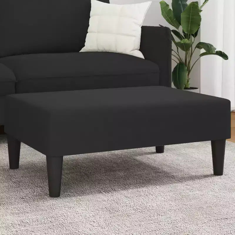 CLIHOME Ottomana Moderna Poggiapiedi, Sgabello Pouf Rivestito in Velluto per Poggiapiedi, Seduta Compatta d'Accento per Soggiorno