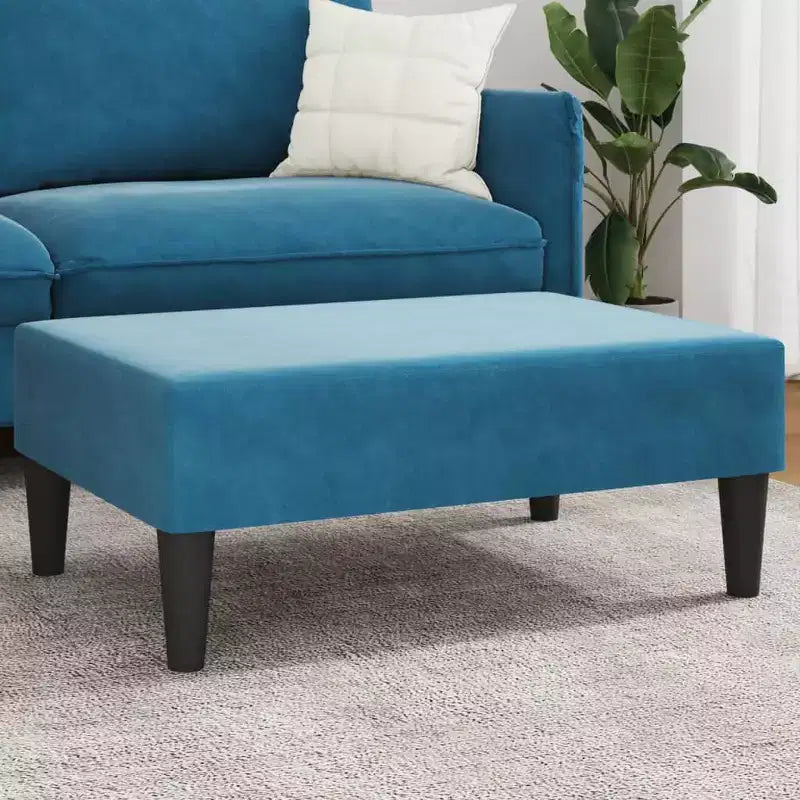 CLIHOME Ottomana Moderna Poggiapiedi, Sgabello Pouf Rivestito in Velluto per Poggiapiedi, Seduta Compatta d'Accento per Soggiorno