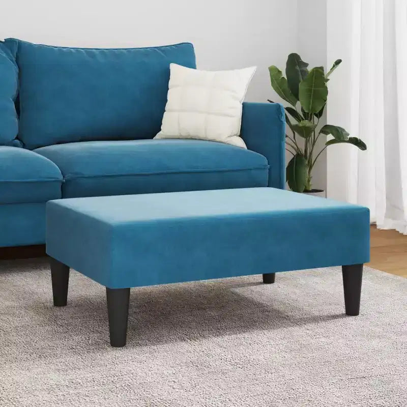 CLIHOME Ottomana Moderna Poggiapiedi, Sgabello Pouf Rivestito in Velluto per Poggiapiedi, Seduta Compatta d'Accento per Soggiorno