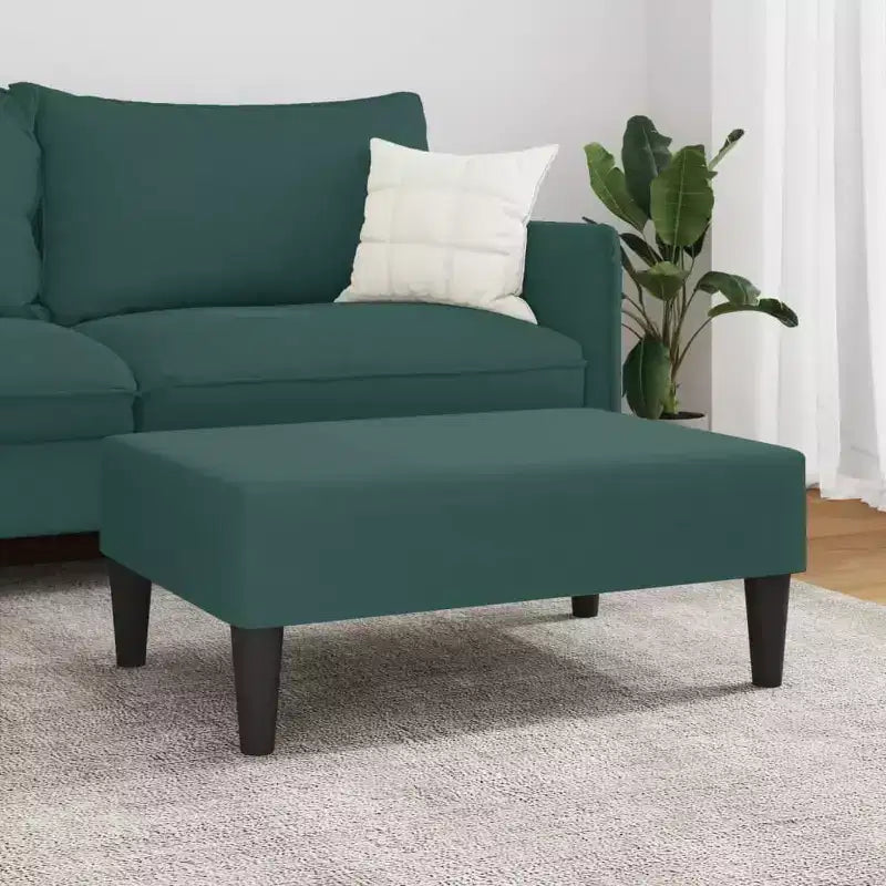 CLIHOME Ottomana Moderna Poggiapiedi, Sgabello Pouf Rivestito in Velluto per Poggiapiedi, Seduta Compatta d'Accento per Soggiorno