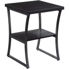 Tavolino a tre ripiani HomeStock Belmont con mensole aperte, struttura a croce e finitura elegante per esposizione o uso quotidiano