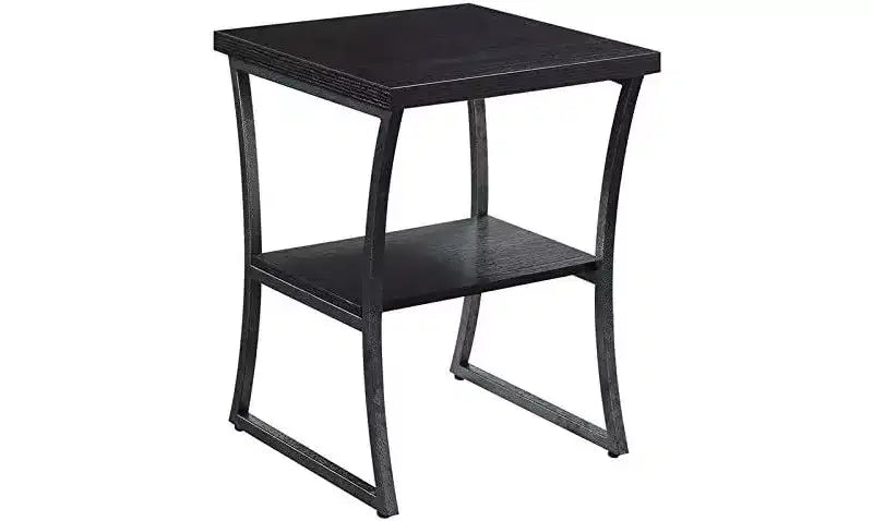 Tavolino a tre ripiani HomeStock Belmont con mensole aperte, struttura a croce e finitura elegante per esposizione o uso quotidiano
