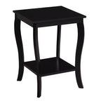 HomeStock Tavolino da Salotto Belmont Square con Ripiani a Due Livelli, Tavolino d'Appoggio Classico Transizionale con Ampio Spazio di Archiviazione per l'Arredamento del Soggiorno