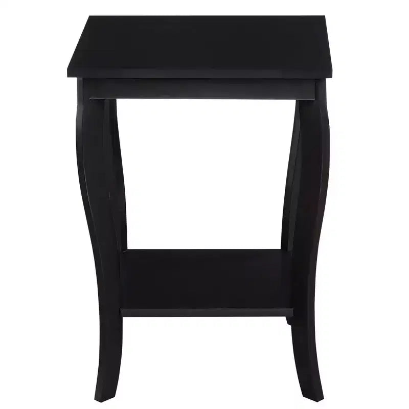 HomeStock Tavolino da Salotto Belmont Square con Ripiani a Due Livelli, Tavolino d'Appoggio Classico Transizionale con Ampio Spazio di Archiviazione per l'Arredamento del Soggiorno