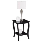 HomeStock Tavolino da Salotto Belmont Square con Ripiani a Due Livelli, Tavolino d'Appoggio Classico Transizionale con Ampio Spazio di Archiviazione per l'Arredamento del Soggiorno