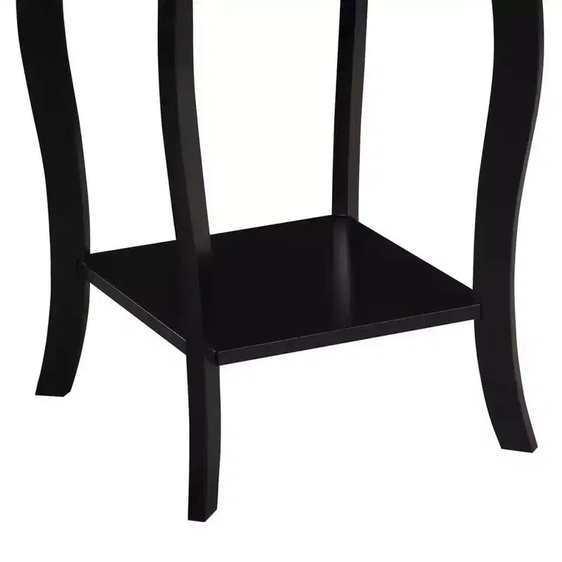 HomeStock Tavolino da Salotto Belmont Square con Ripiani a Due Livelli, Tavolino d'Appoggio Classico Transizionale con Ampio Spazio di Archiviazione per l'Arredamento del Soggiorno