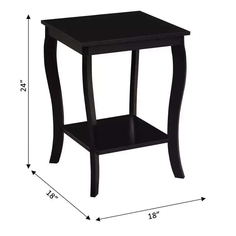 HomeStock Tavolino da Salotto Belmont Square con Ripiani a Due Livelli, Tavolino d'Appoggio Classico Transizionale con Ampio Spazio di Archiviazione per l'Arredamento del Soggiorno