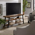 Mobile TV marrone rustico industriale, 60", montaggio per 1 persona