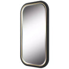 Specchio da parete rettangolare Uttermost Nevaeh oro nero 23 1/4 x 43 1/4