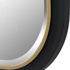Specchio da parete rettangolare Uttermost Nevaeh oro nero 23 1/4 x 43 1/4