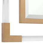 Specchio da parete quadrato Uttermost Balkan con foglia d'oro metallica 40